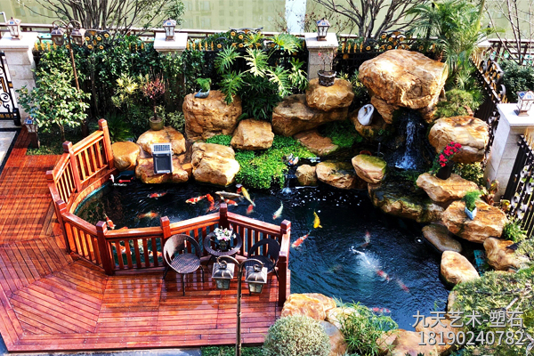 庭院小假山流水魚池建造 庭院小假山流水魚池建造