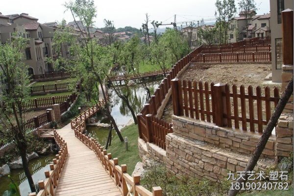 步道水泥仿木圍欄,參考價格320元/米
