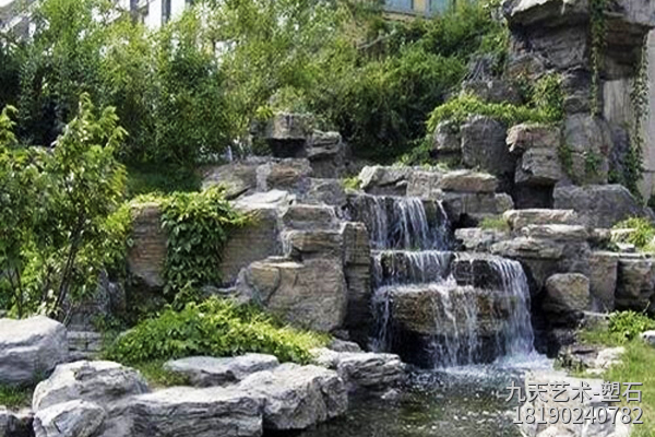 假山流水噴泉魚池制作 假山流水噴泉魚池制作