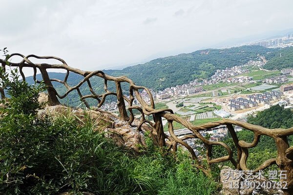 棧道水泥仿木圍欄 棧道水泥仿木圍欄