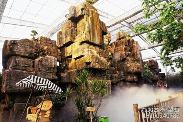 室內(nèi)人造假山主題造景 室內(nèi)人造假山主題造景